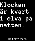 Fuzzy watchface, swedish