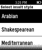 Autoinsult for Pebble