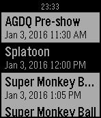 AGDQ Schedule