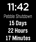 Web Services Shutdown Countdown