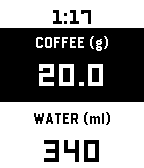 Simple coffee ratio calculator