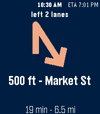 Pebble Nav HUD
