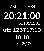 Curiosity Mars Time