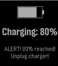 80% battery charged
