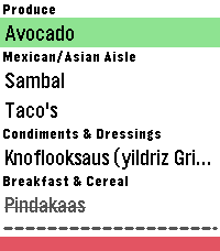 The Every Shopping list app
